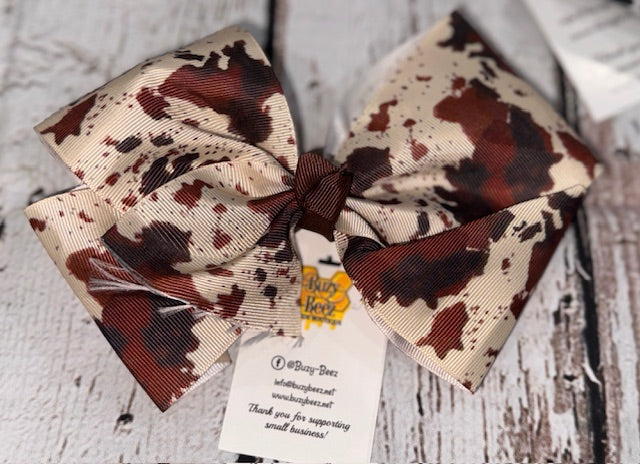 Cowhide Hair Bow