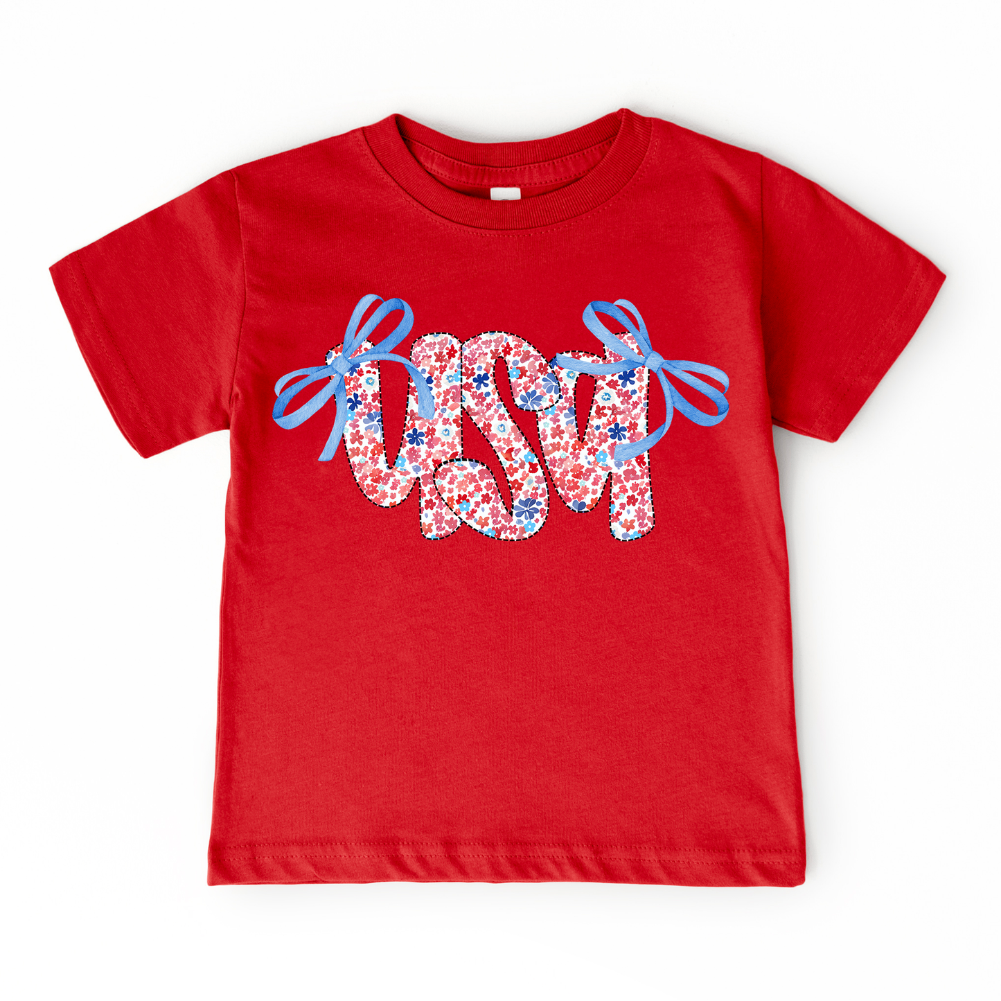 Girls USA Patriotic Graphic Tee