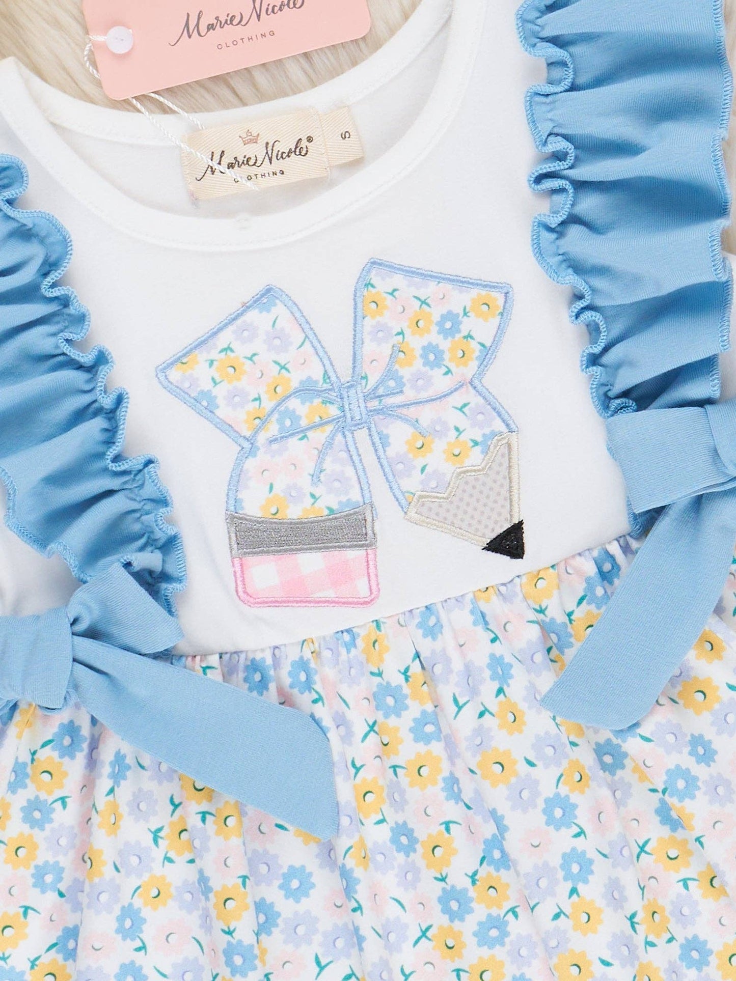 Ruffle Floral Bow Pencil Outfit