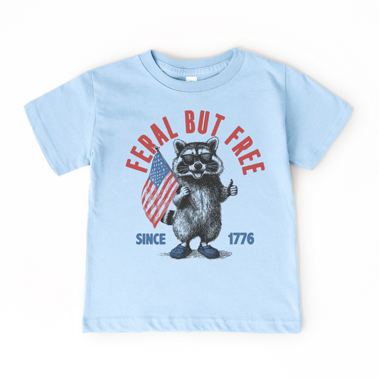 Boys Feral & Free Patriotic Tee