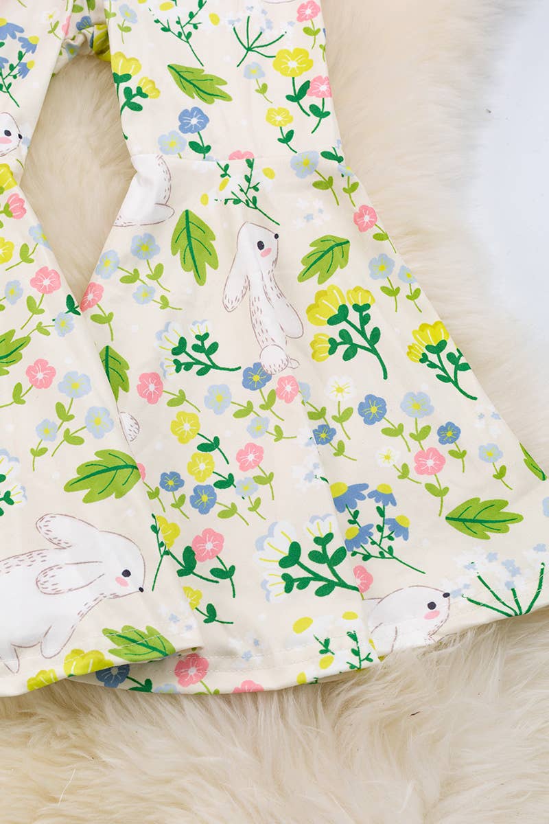 Girls Easter Bunny Printed 2PC Set