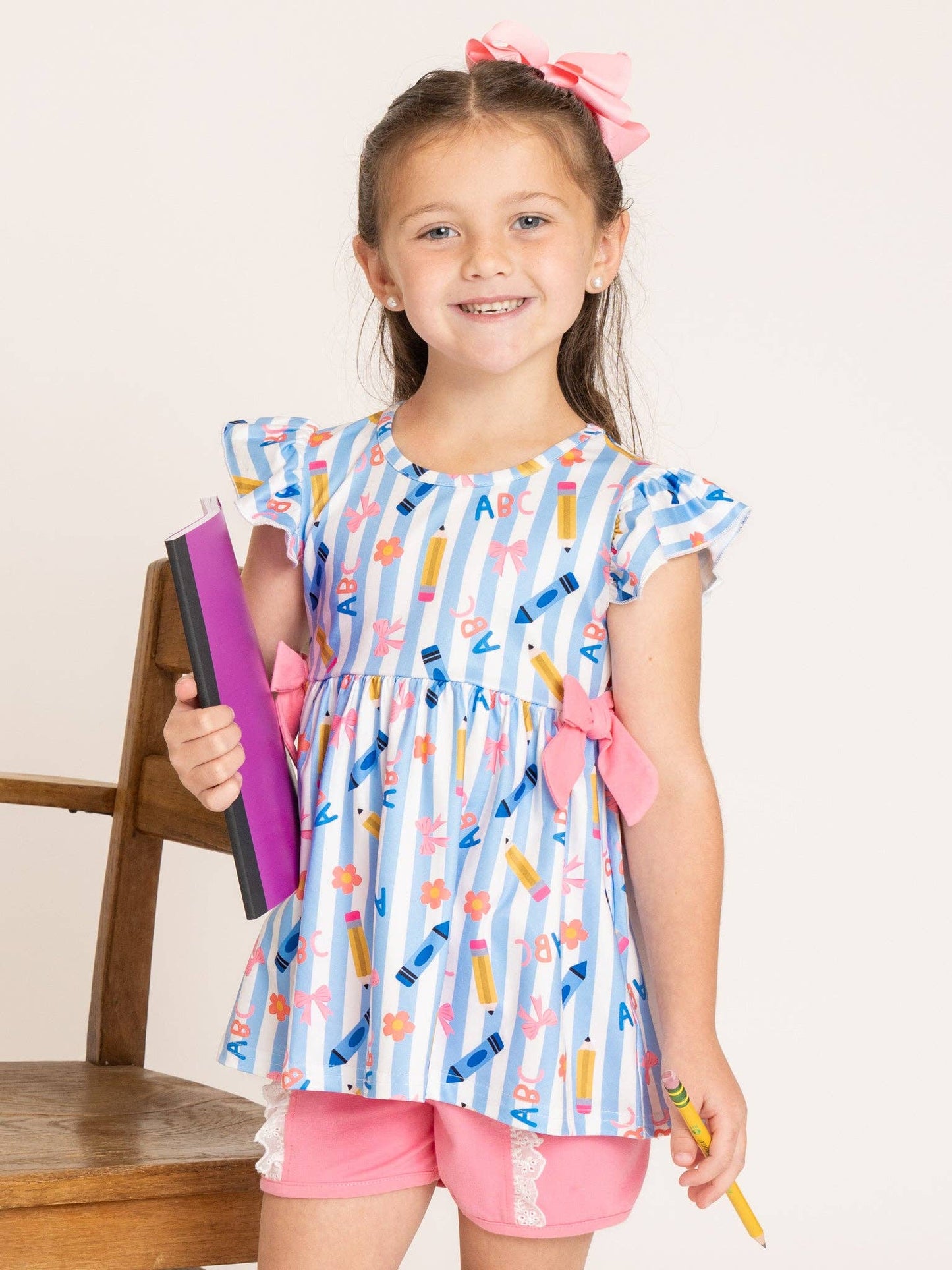Classroom Charm Crayon & Alphabet Printed Outfit