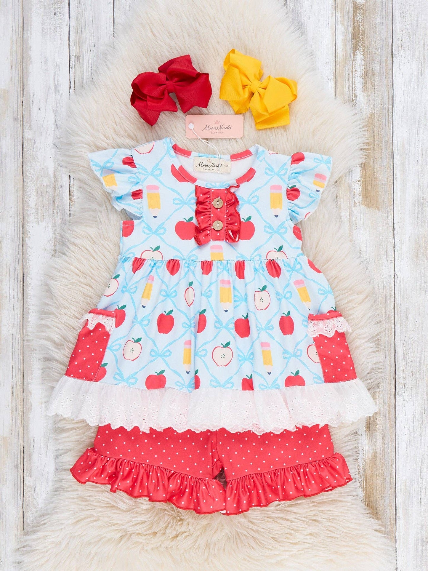 Bright Beginnings Apple & Pencil Outfit
