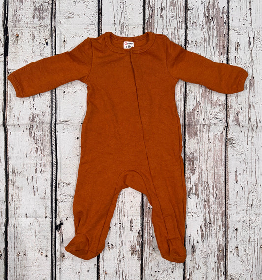 Brown Footed Infant Jumpsuit