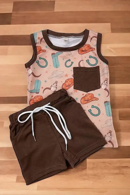 Boys Country Print Set