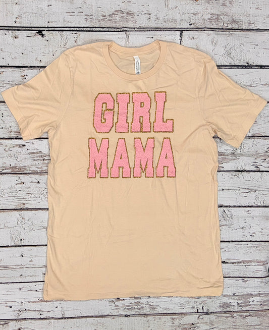 Girl Mama Faux Patch Tee- Large