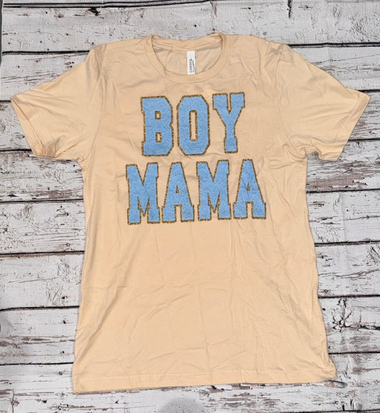 Boy Mama Faux Patch Tee- Medium