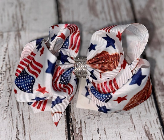 Highland Patriotic Hair Bow