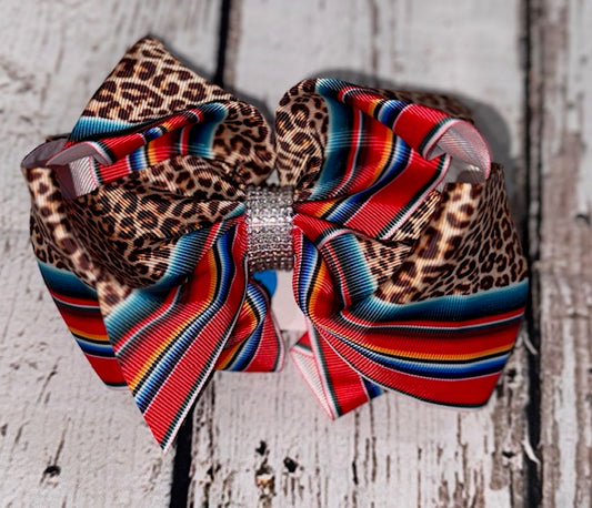 Serape & Cheetah Hair Bow