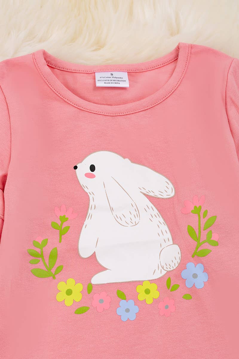 Girls Easter Bunny Printed 2PC Set