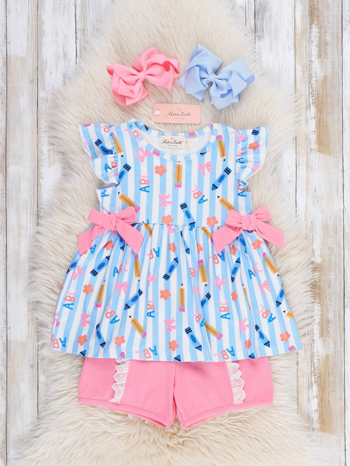 Classroom Charm Crayon & Alphabet Printed Outfit