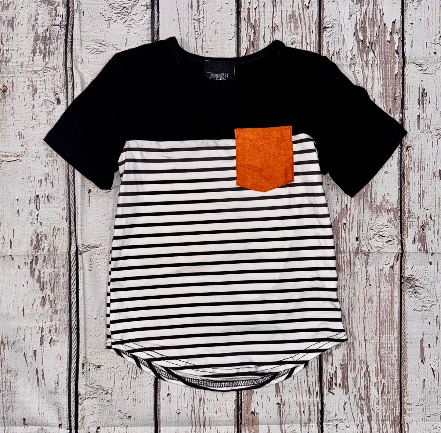Boys Striped Pocket Tee