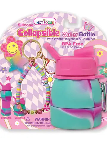 Collapsible Water Bottle, Groovy Flower